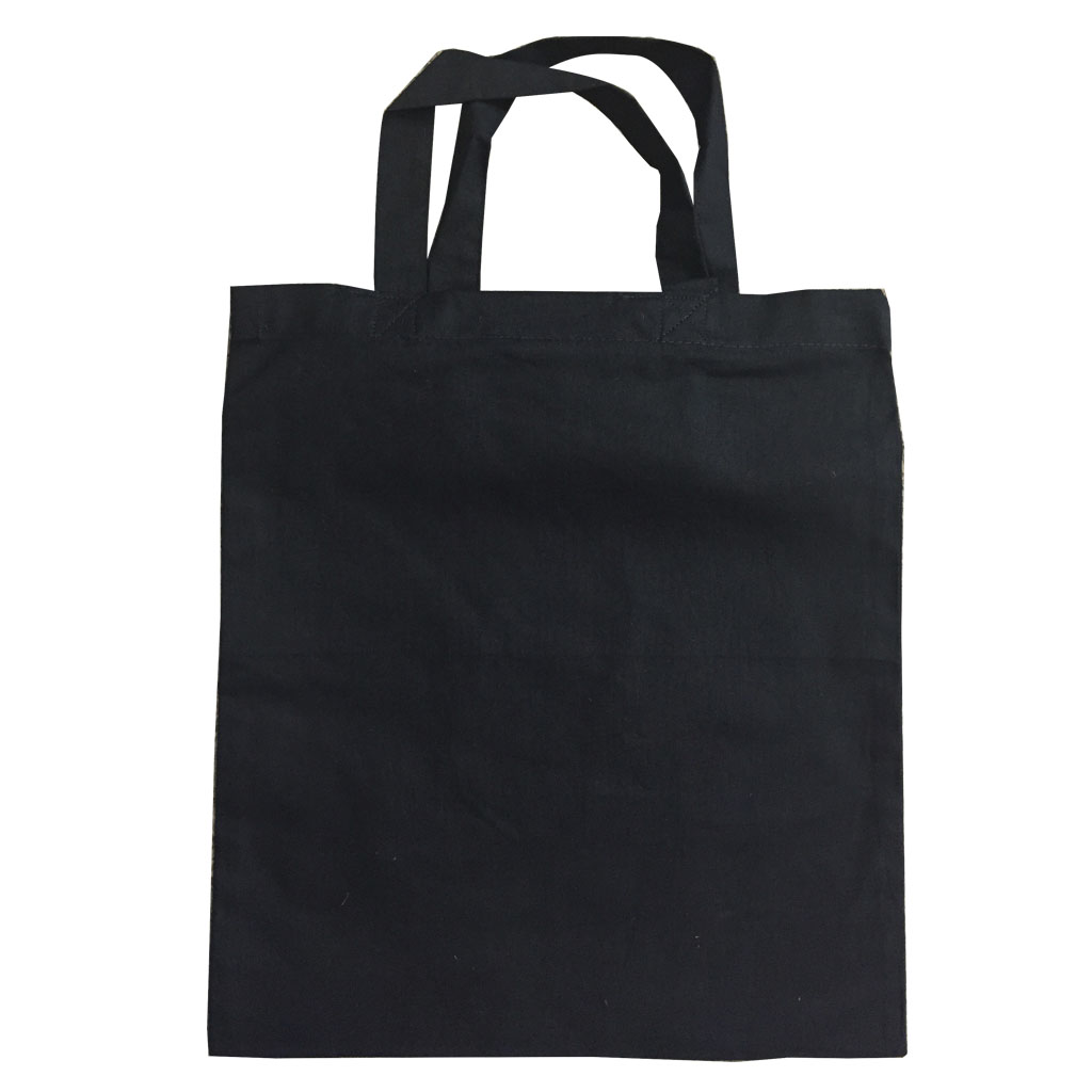 Stock Black Cotton Tote Bag