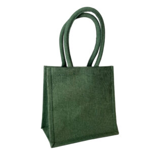 Small Jute Gift Bag in Green