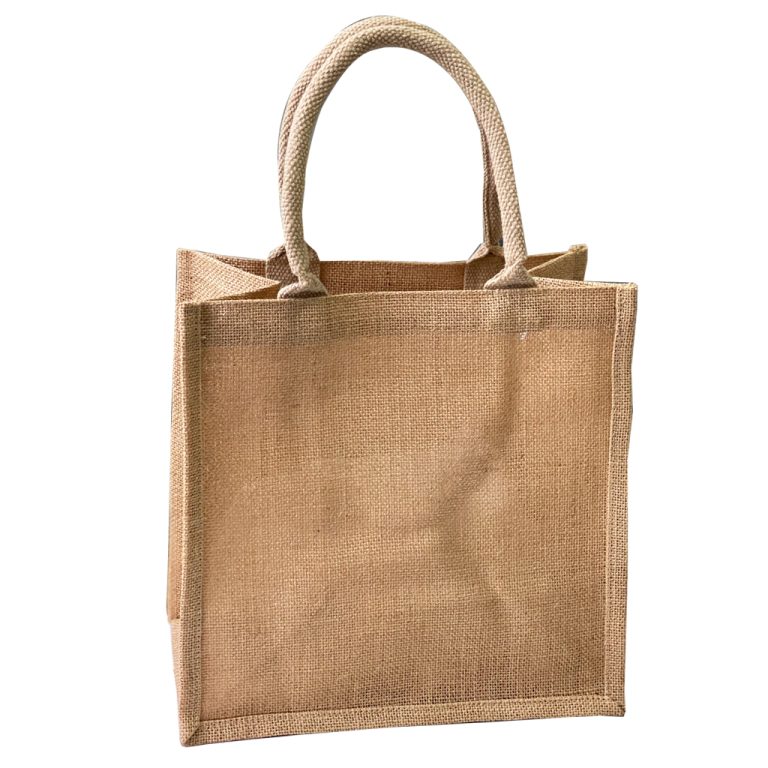 Stock Unlined Food Grade Jute Shopping Bag