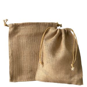 Large Jute Drawstring Bag