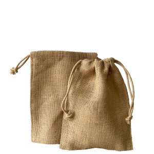 Medium Jute Drawstring Bag