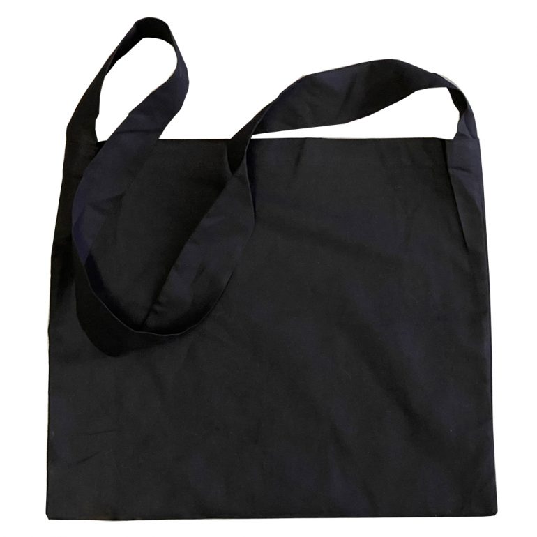 Stock Canvas Shopping Bag w/Black Handles