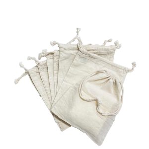 Small Cotton Drawstring Bags Pre-washed