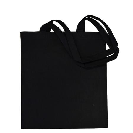 Medium Black Cotton Tote Bag